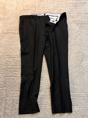 Men's Black Dress Trousers - Classic Tailored Fit